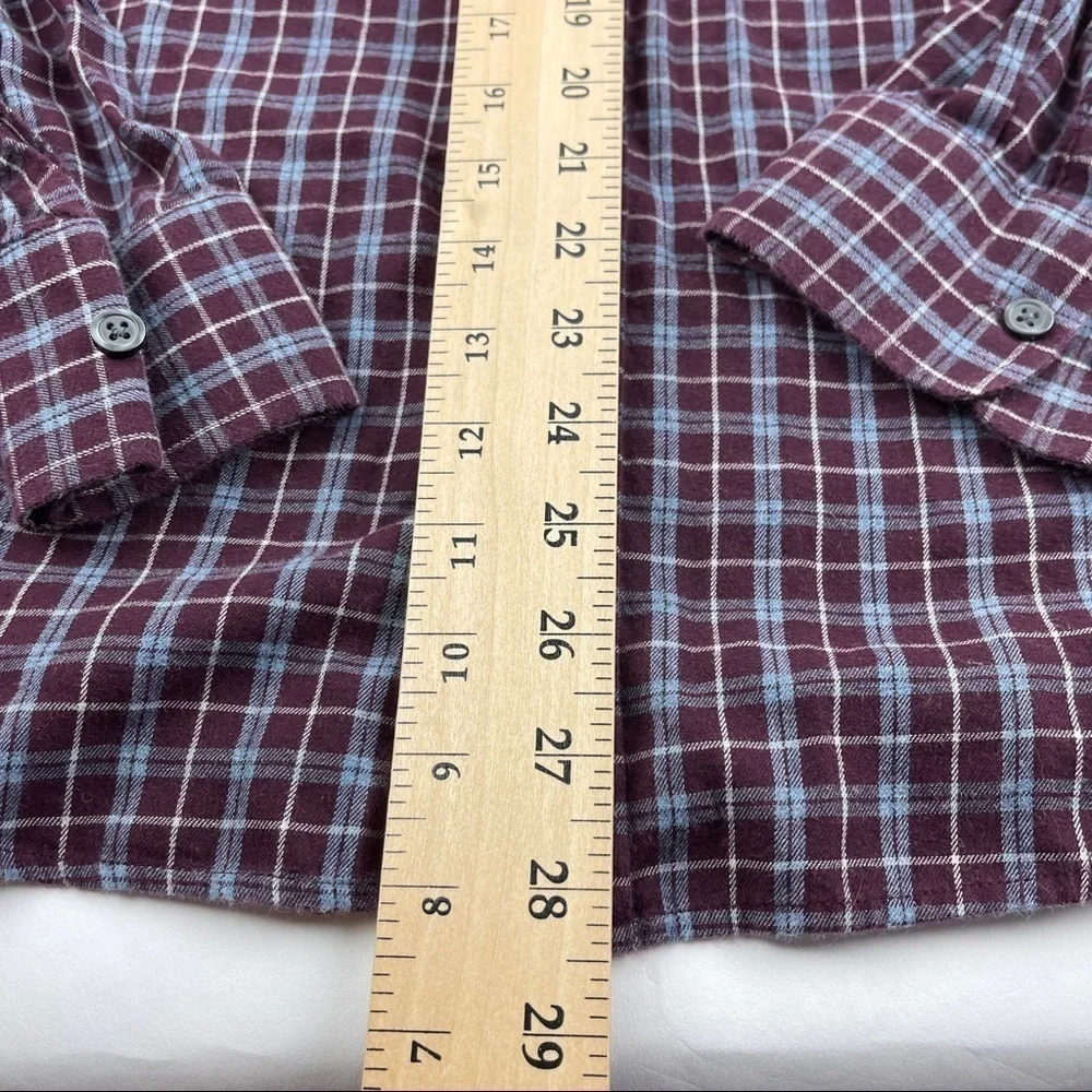 Banana Republic Button Up Shirt Mens Medium Slim Fit Red Plaid